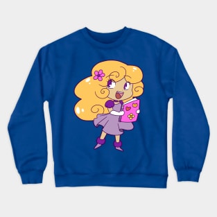 Curly Blonde Girl Crewneck Sweatshirt